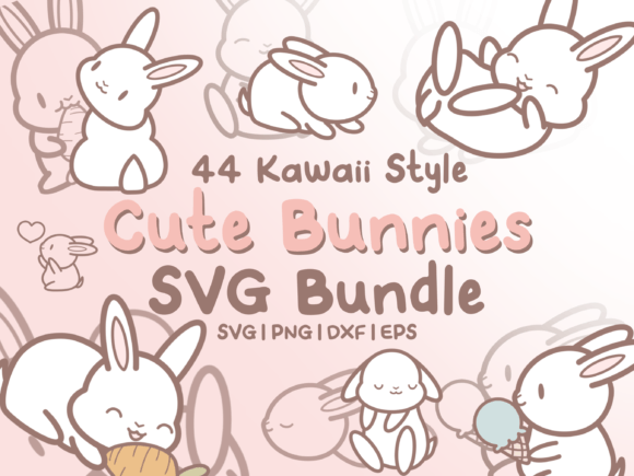 Download Cute Bunny SVG Illustrations - Illustrations Collection