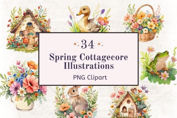 Download Spring Cottagecore Illustrations Clipart - Illustrations Collection