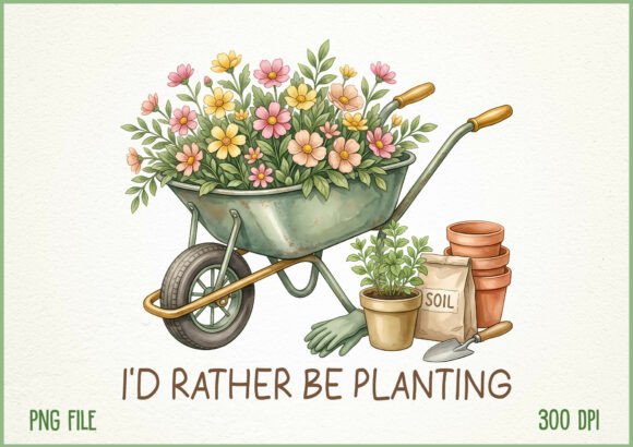 Download I’d Rather Be Planting Gardening PNG - Gardening png Collection