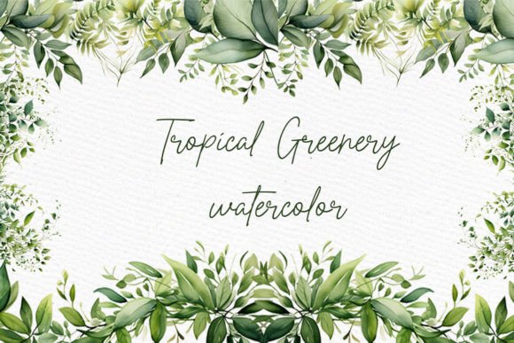 Download Watercolor Tropical Greenery Clipart - Greenery clipart Collection