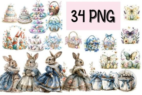 Download Pastel Easter Clipart Bundle EasterBunny - Pastel easter Collection