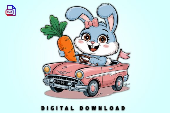 Download Pastel Easter Bunny Clipart Car PNG - Pastel easter Collection