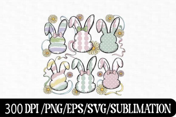 Download Vintage Pastel Easter Bunny Silhouettes - Pastel easter Collection