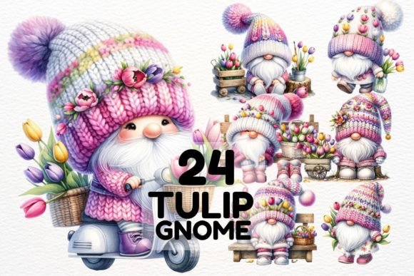 Download Tulip Flower Spring Gnome Clipart - Spring gnome clipart Collection