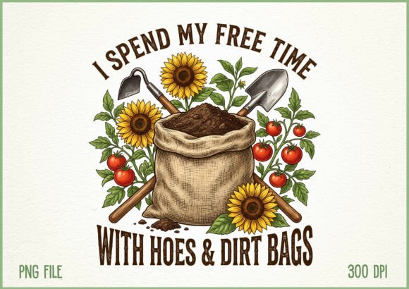 Download I Spend My Free Time Gardening PNG - Gardening png Collection