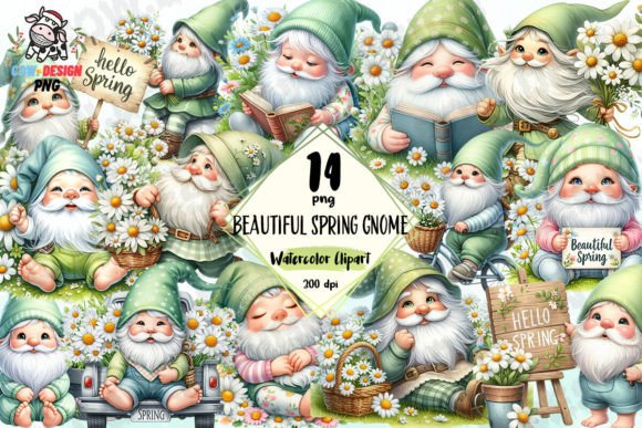 Download Beautiful Spring Gnome Clipart PNG - Spring gnome clipart Collection