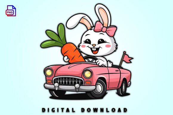 Download Pastel Easter Bunny Clipart Car PNG - Pastel easter Collection
