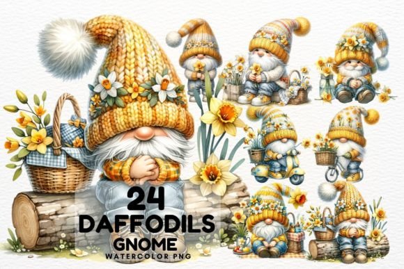 Download Daffodils Flower Spring Gnome Clipart - Spring gnome clipart Collection