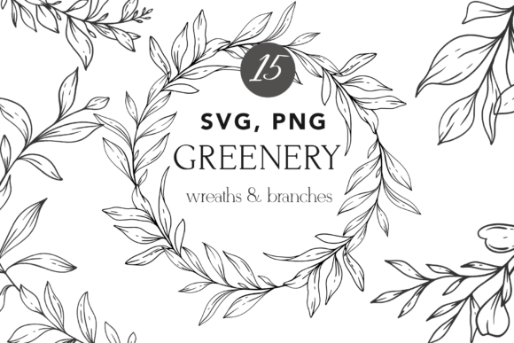 Download Floral Frames SVG, Greenery Clipart - Greenery clipart Collection