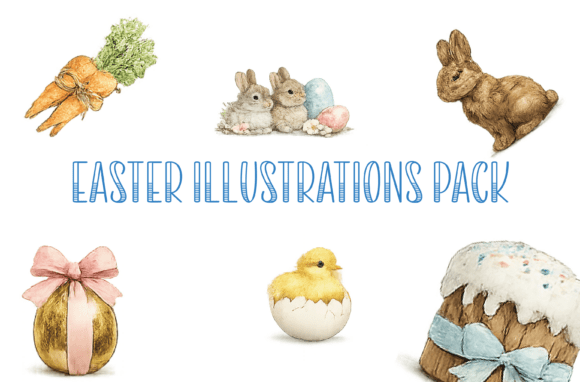 Download Easter Illustrations Pack - Illustrations Collection