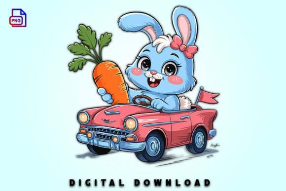 Download Pastel Easter Bunny Clipart Car PNG - Pastel easter Collection