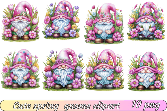 Download Cute Spring Gnome Clipart - Spring gnome clipart Collection